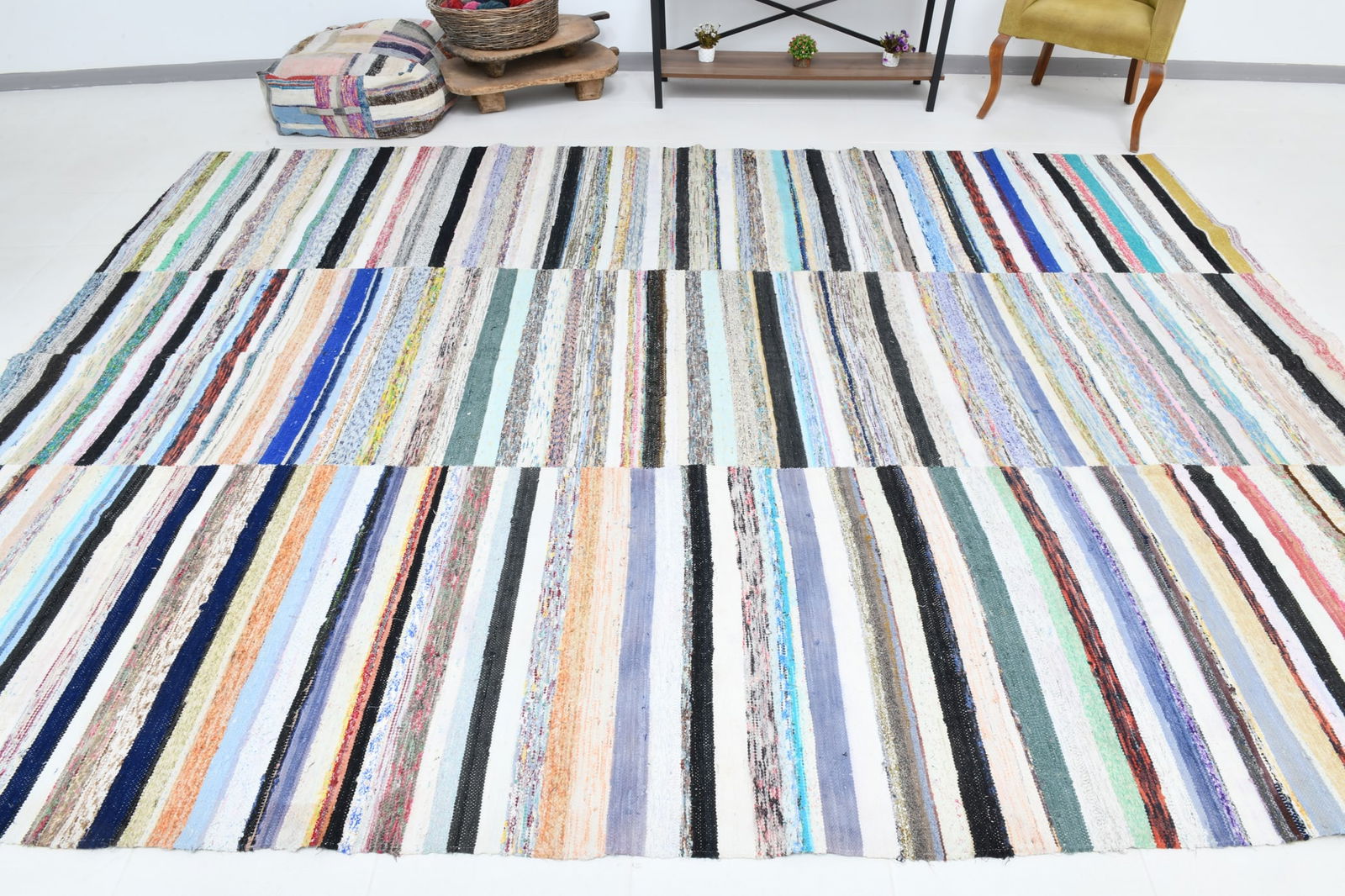 9'2'' x 12'4'' Turkish Flatweave Kilim Rug - 60575 - 3