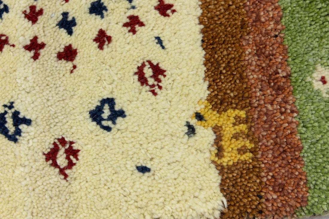 Multicolored Tribal 1'4X4 Indo-Gabbeh Oriental Rug - 11