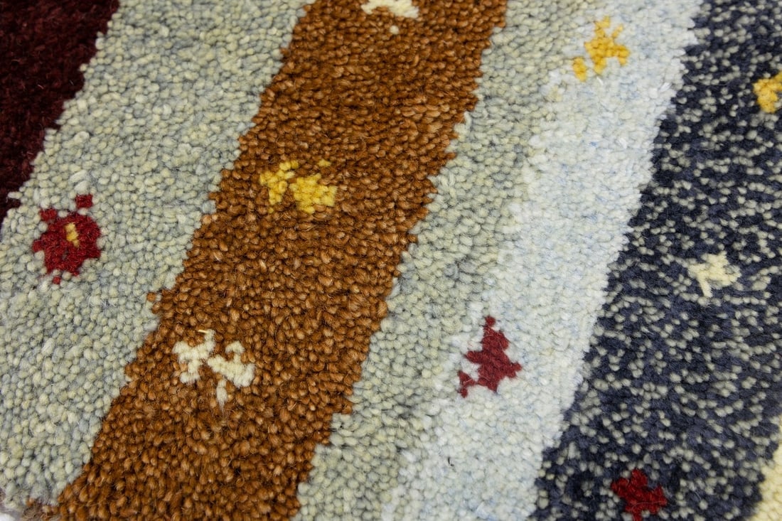 Multicolored Tribal 1'4X4 Indo-Gabbeh Oriental Rug - 12