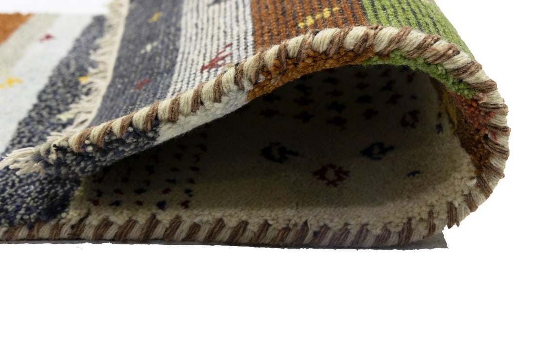 Multicolored Tribal 1'4X4 Indo-Gabbeh Oriental Rug - 15