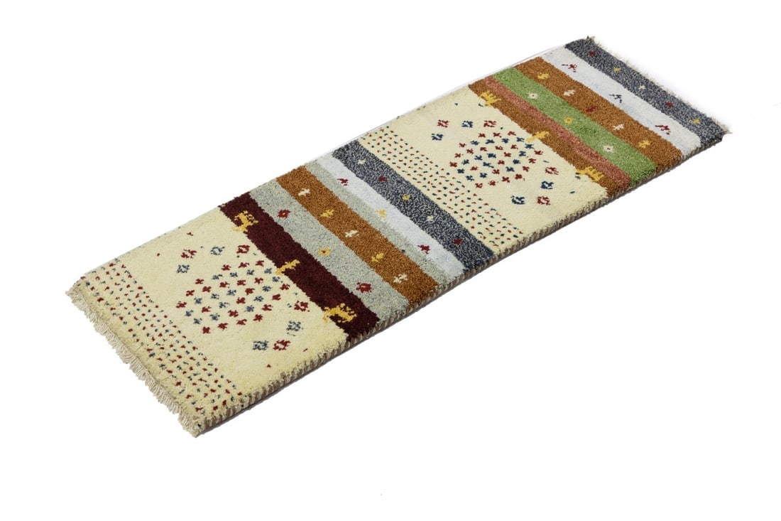 Multicolored Tribal 1'4X4 Indo-Gabbeh Oriental Rug - 5