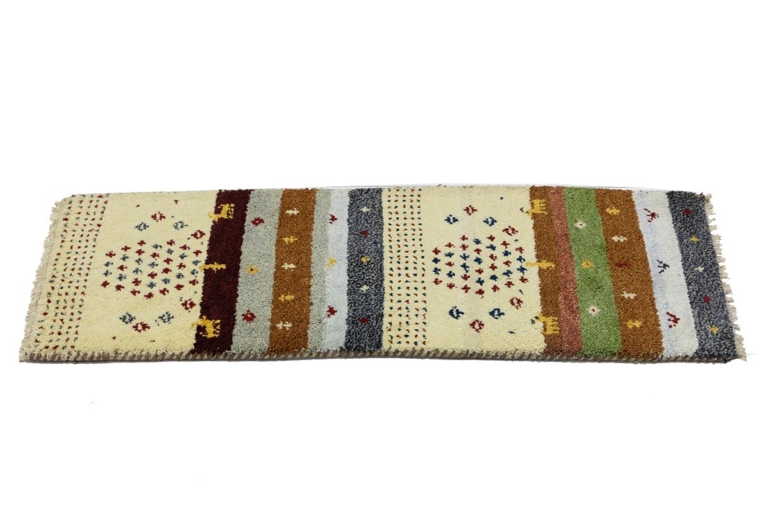 Multicolored Tribal 1'4X4 Indo-Gabbeh Oriental Rug - 6