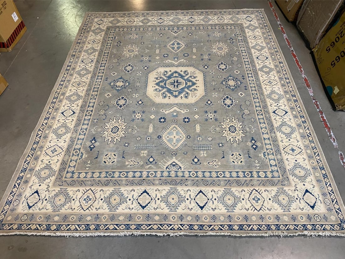 EXQUISITE FINE SUPER KAZAK RUG 8'.3"x10': Title:EXQUISITE FINE SUPER KAZAK RUG 8'.3"x10' Description:8'.3"X10' Super quality Antique design Kazak Rug, hand spun and hand knotted rug in Pakistan 100% Vegge Dye natural wool Pile in Antique fini