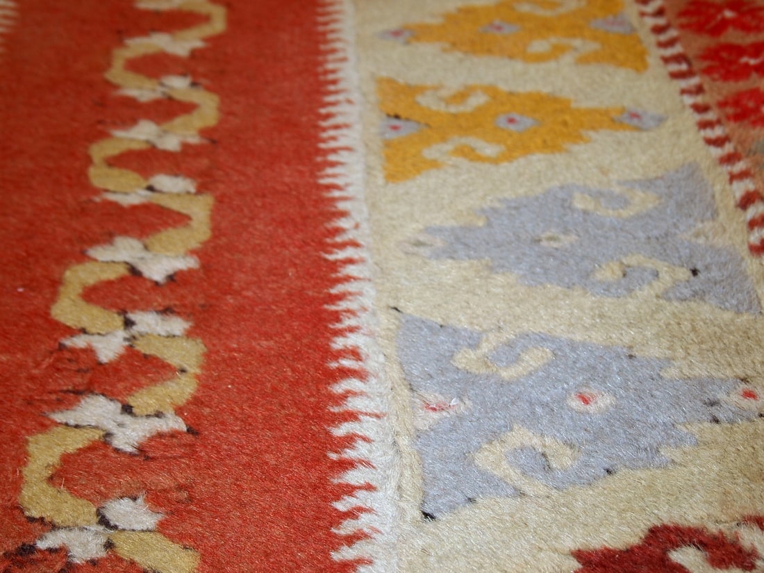 Handmade vintage Turkish Melas runner 2.5' x 9' (76cm x 267cm) 1950s - 9