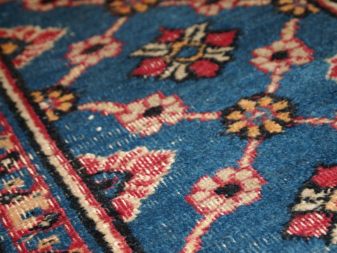 Handmade antique Persian Mashad runner 4.3' x 14' (132cm x 427cm) 1900s - 14