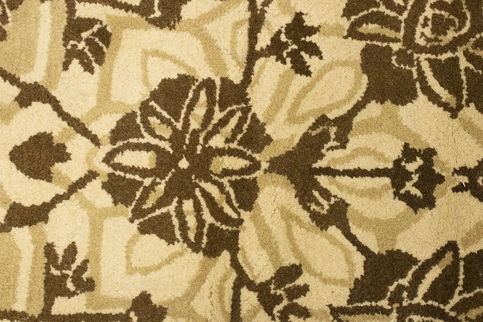 Cream Brown Floral 5X8 Hand-Tufted Modern Rug - 13