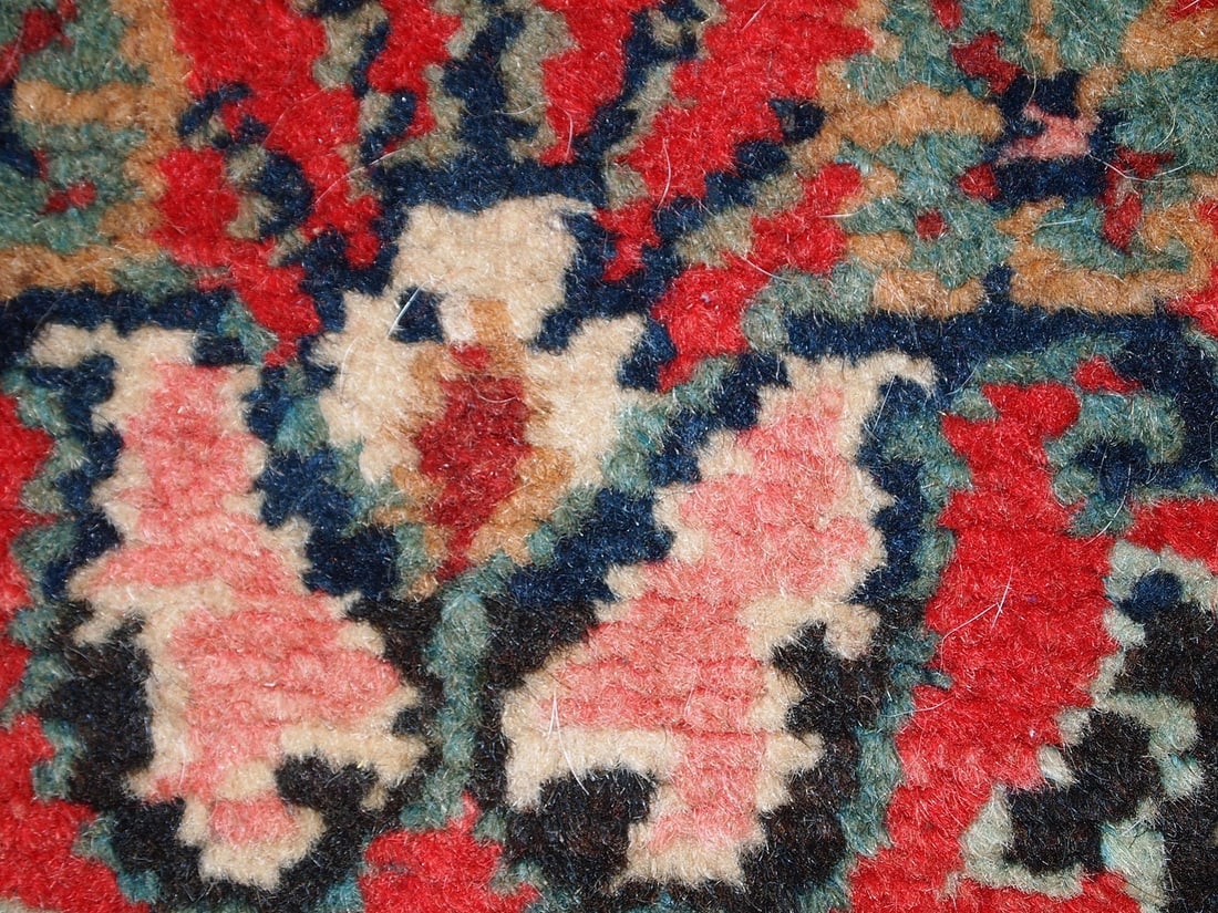 Handmade vintage Persian Hamadan runner 2.6' x 6.3' (81cm x 194cm) 1960s - 9