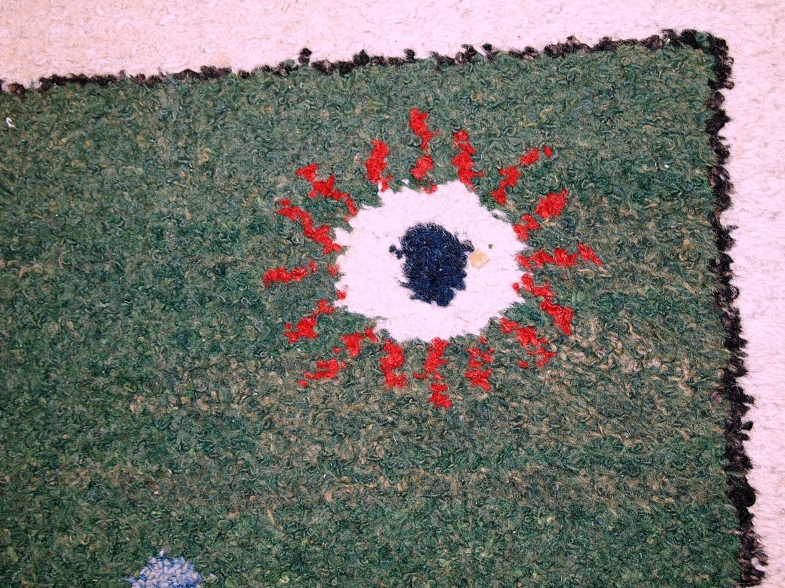 Handmade vintage Persian Gabbeh rug 4.6' x 7' ( 140cm x 215cm ) 1960 - 7