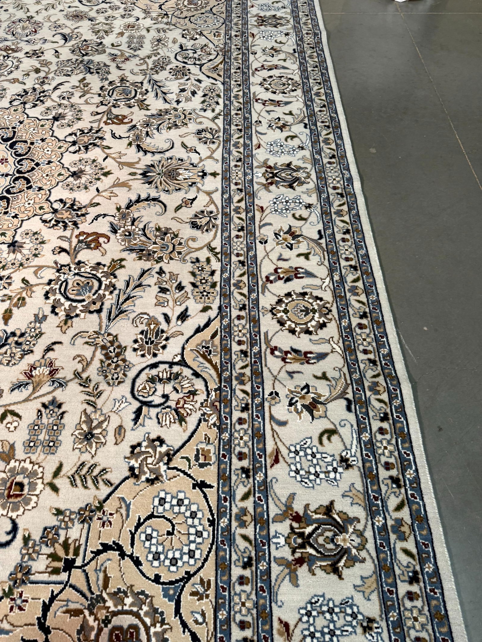 FINE SILK & WOOL KASHAN RUG 9x12 - 3