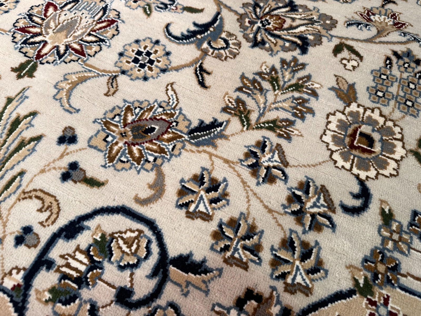 FINE SILK & WOOL KASHAN RUG 9x12 - 5