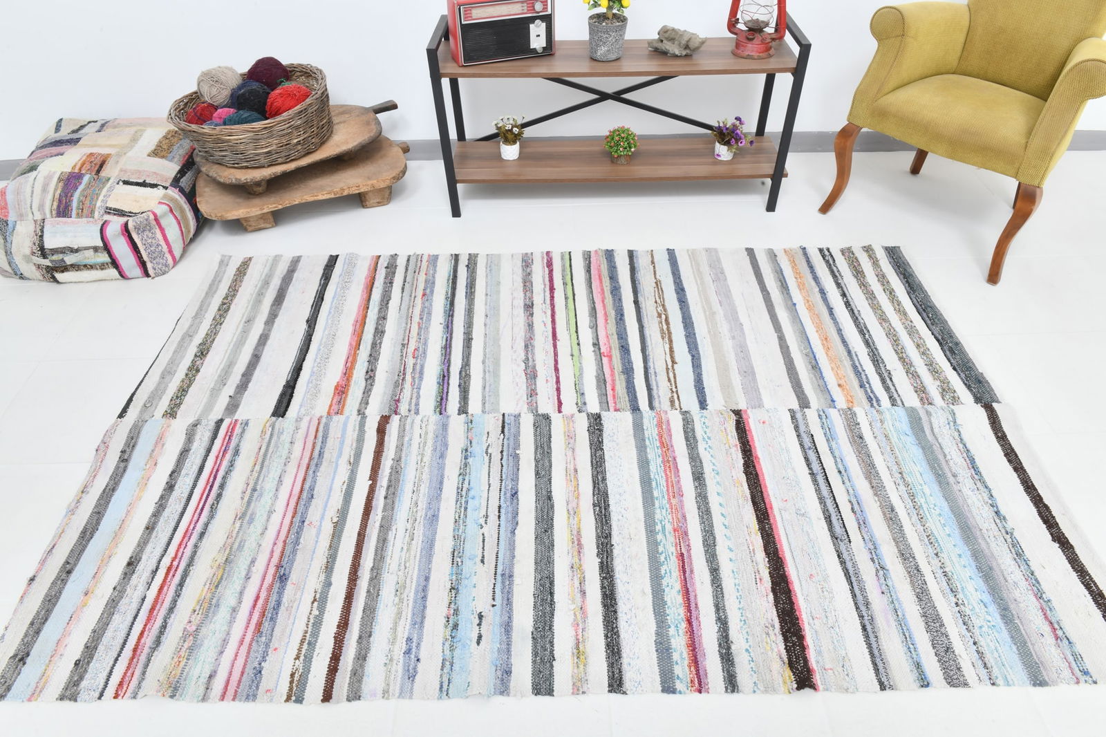 5'0'' x 7'9'' Turkish Flatweave Kilim Rug - 60540 - 3