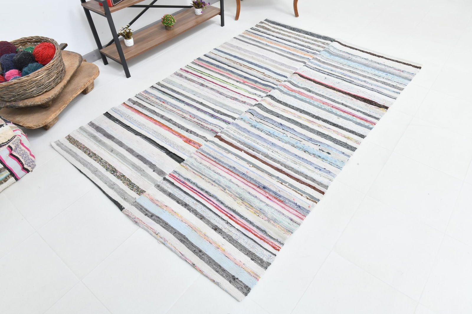 5'0'' x 7'9'' Turkish Flatweave Kilim Rug - 60540 - 4