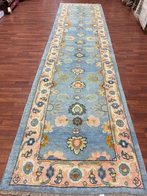 Older Long Turkish Ushak Runner-5067: Title:Older Long Turkish Ushak Runner-5067Description:Beautiful antique Turkish long runner from west of turkey, size 4 ft by 15 ft. 10 inches, circa 1970, excellent condition with a good pile