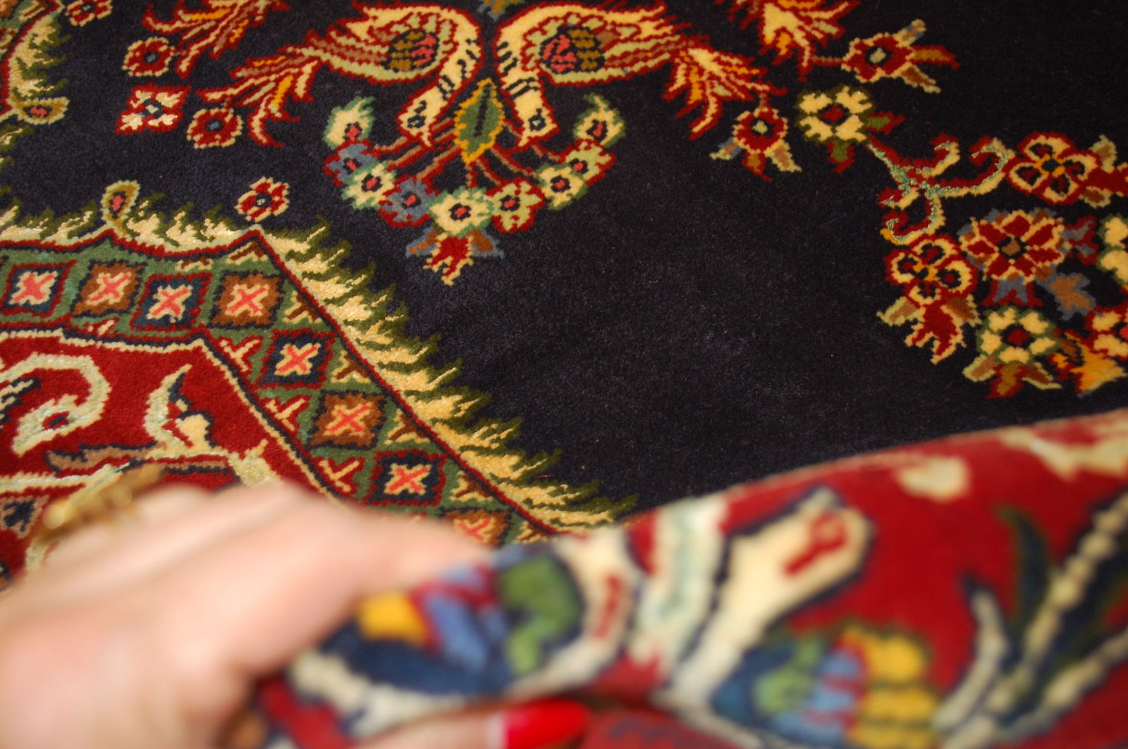 PAIR OF OLD,ANTIQUE PERSIAN-KESHAN RUG 2'5" x 3'4" AND 2'4" X 3'3" - 13