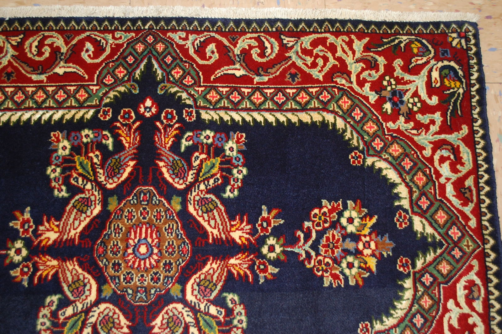 PAIR OF OLD,ANTIQUE PERSIAN-KESHAN RUG 2'5" x 3'4" AND 2'4" X 3'3" - 4