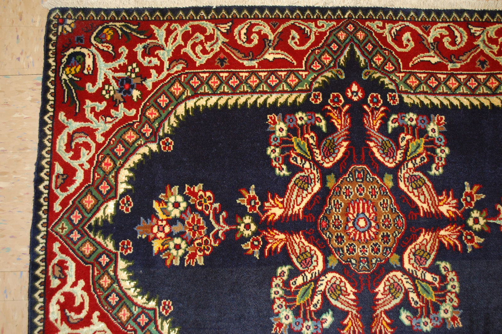 PAIR OF OLD,ANTIQUE PERSIAN-KESHAN RUG 2'5" x 3'4" AND 2'4" X 3'3" - 5