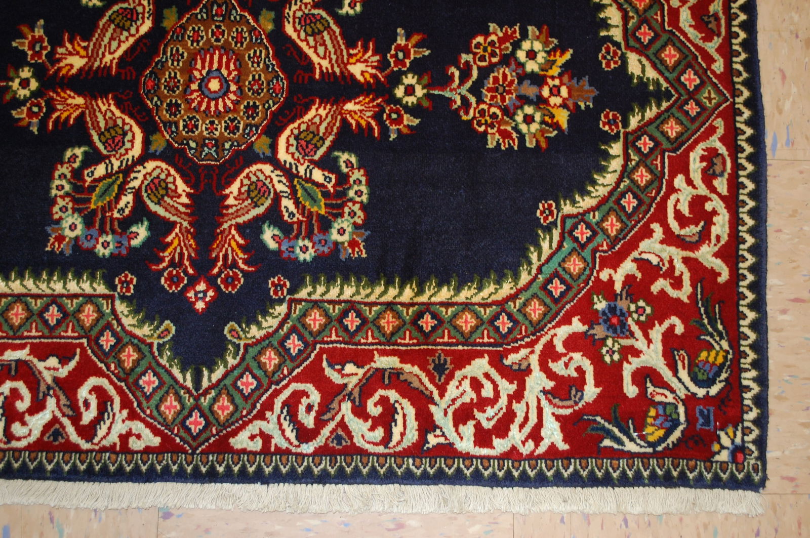 PAIR OF OLD,ANTIQUE PERSIAN-KESHAN RUG 2'5" x 3'4" AND 2'4" X 3'3" - 7