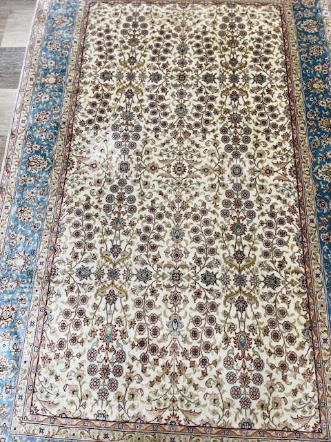 Fine Turkish Herekeh design silk rug-5298 - 4