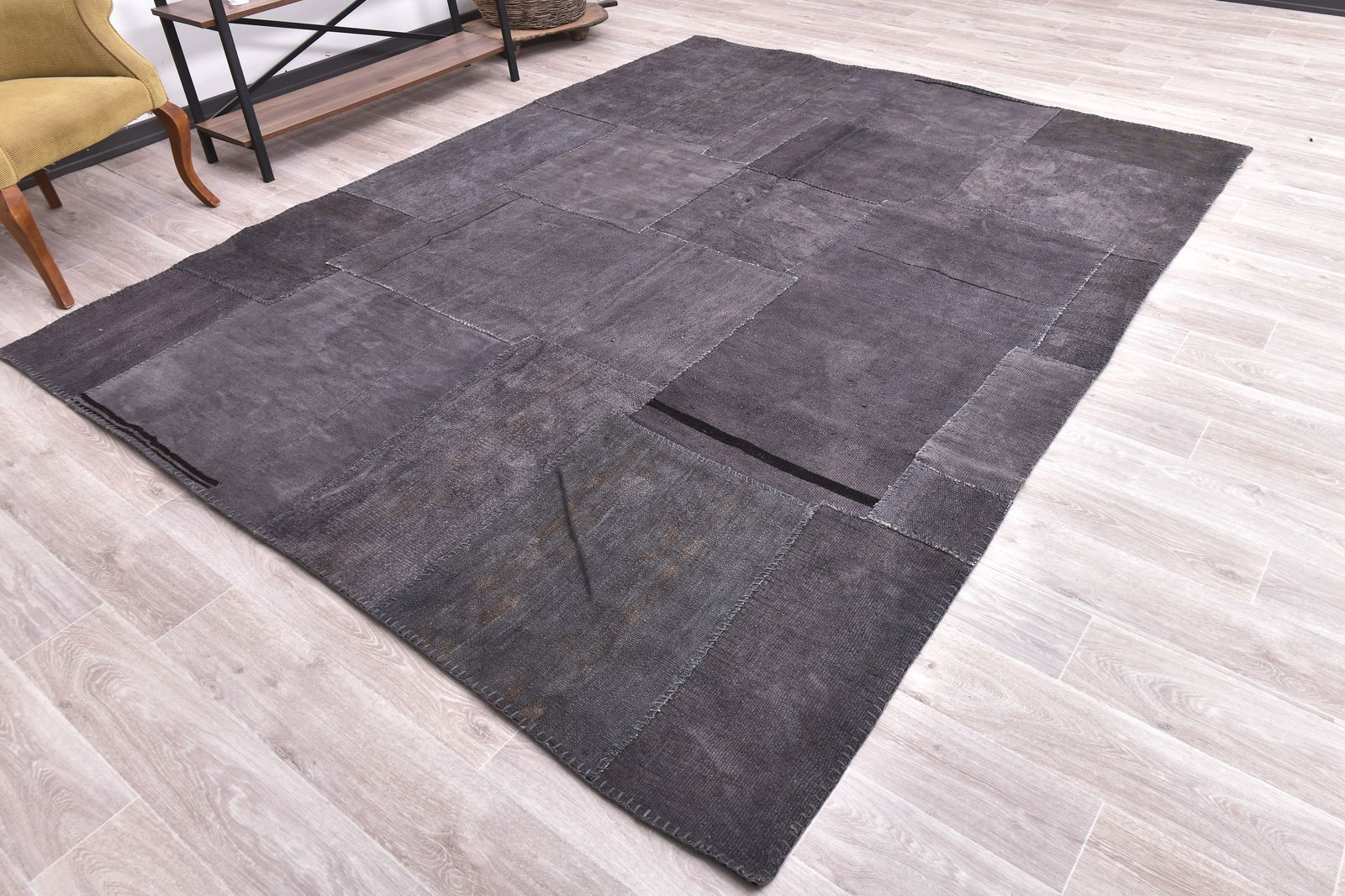 7'10'' x 9'11'' Turkish Hemp Patchwork Rug - 240050 - 2