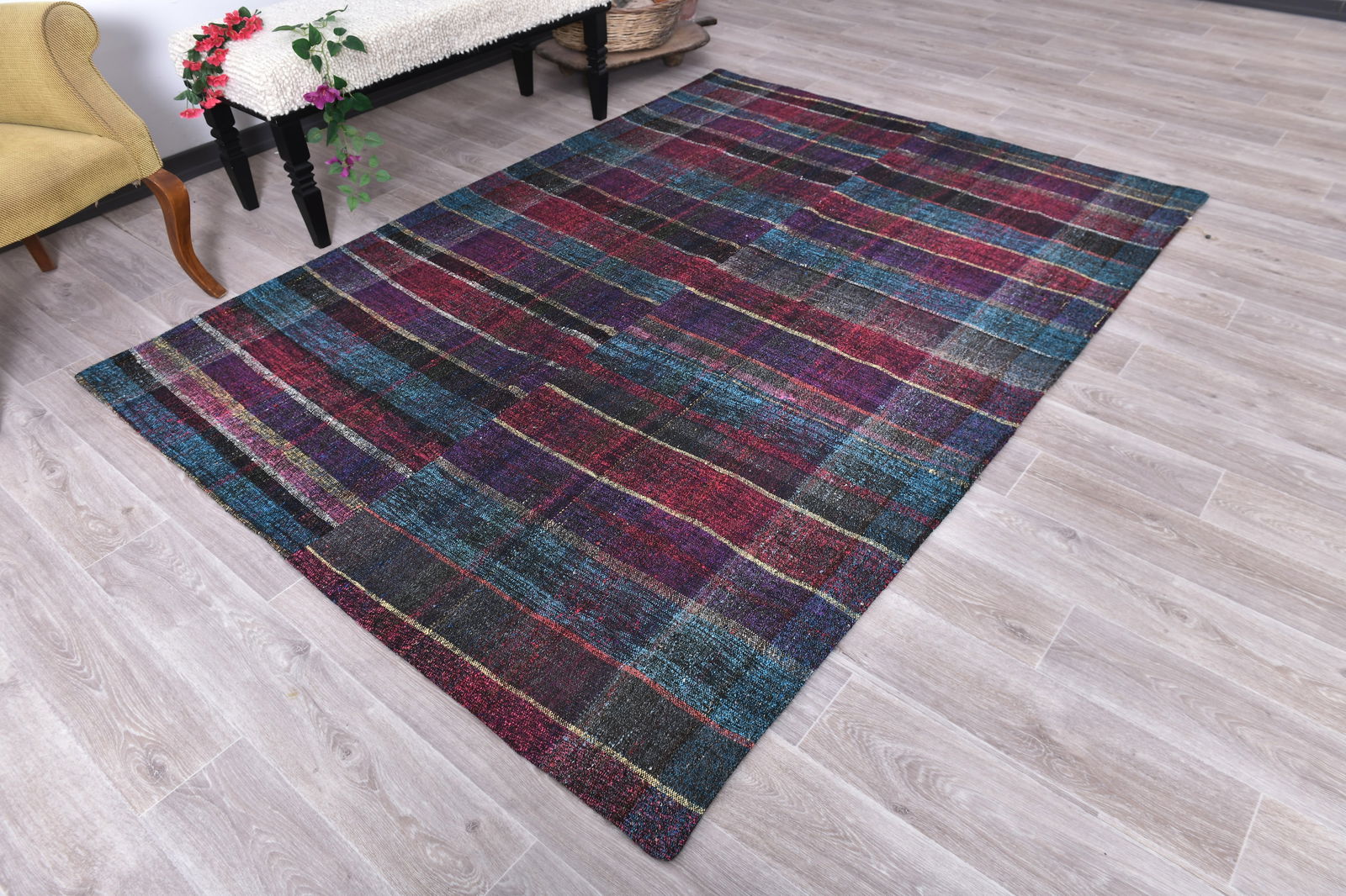 5'8'' x 8'0'' Turkish Flatweave Kilim Rug - 241488 - 2
