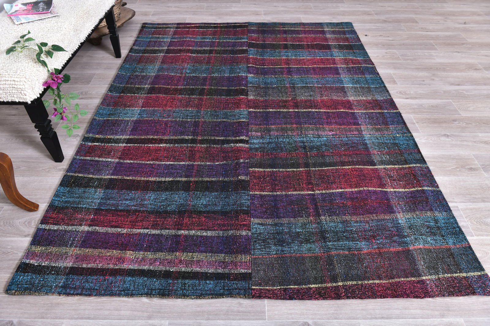 5'8'' x 8'0'' Turkish Flatweave Kilim Rug - 241488 - 3