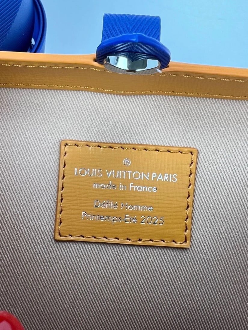 Louis Vuitton Shopper Clutch Leather Orange Clutch Crossbody Bag - 7