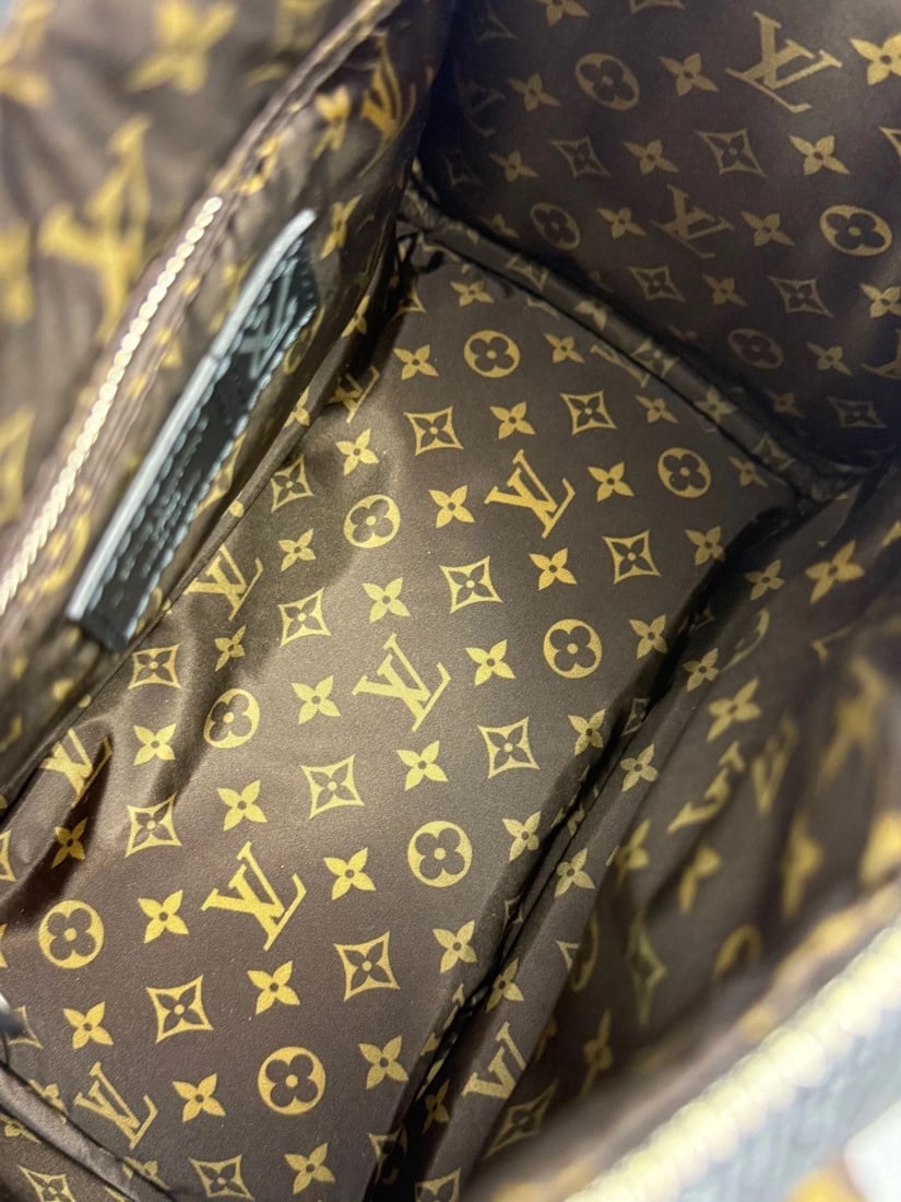 Louis Vuitton Speedy 25 Bandouliere Black Denim Puffer Hand Bag - 6