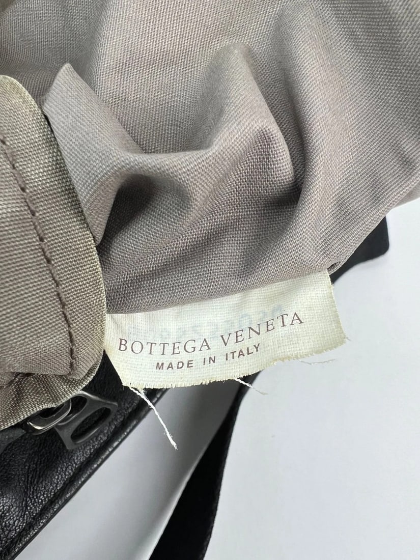Bottega Veneta Nappa Intreciato Black Leather Messenger Tote Bag - 7