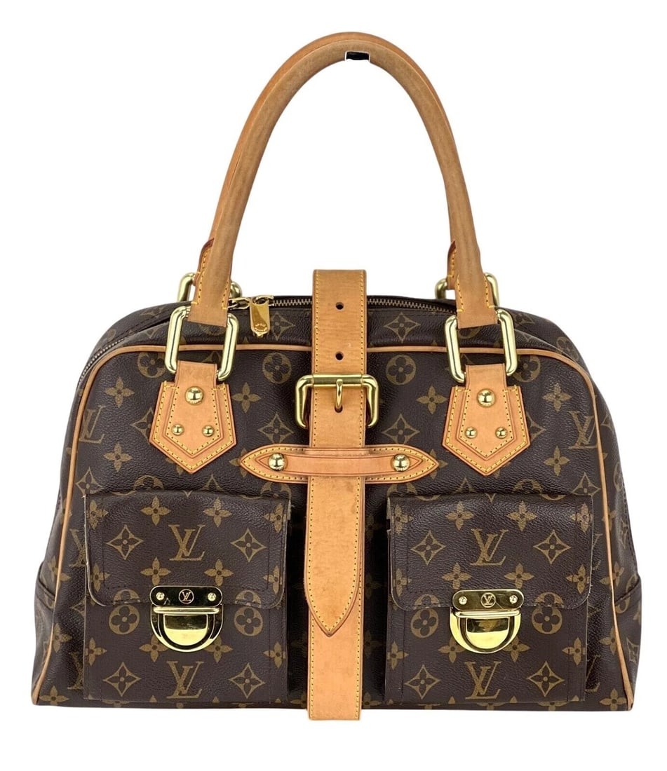 Louis Vuitton Manhattan GM Monogram Canvas Shoulder Hand Bag: Title: Louis Vuitton Manhattan GM Monogram Canvas Shoulder Hand Bag Description: "Pre-Owned 100% Authentic LOUIS VUITTON Manhattan GM Monogram Hand Bag RATING: B/C... Good, shows signs of regular use