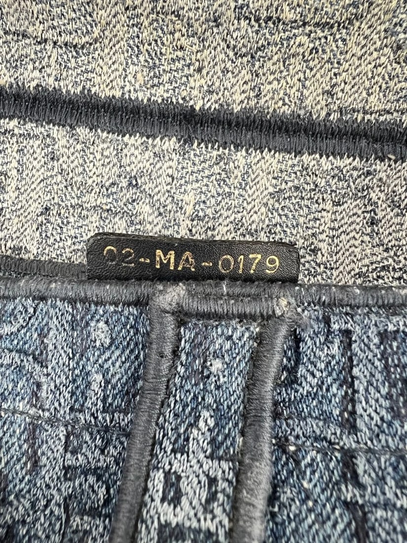Christian Dior Oblique Embroidered Saddle Denim Blue Canvas Shoulder Bag LI - 8