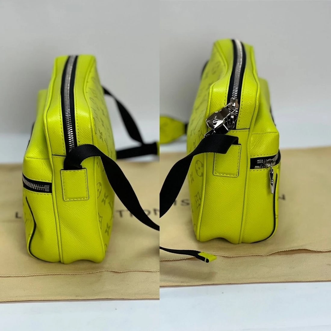 LOUIS VUITTON Taiga Outdoor Messenger Yellow Bag - 9