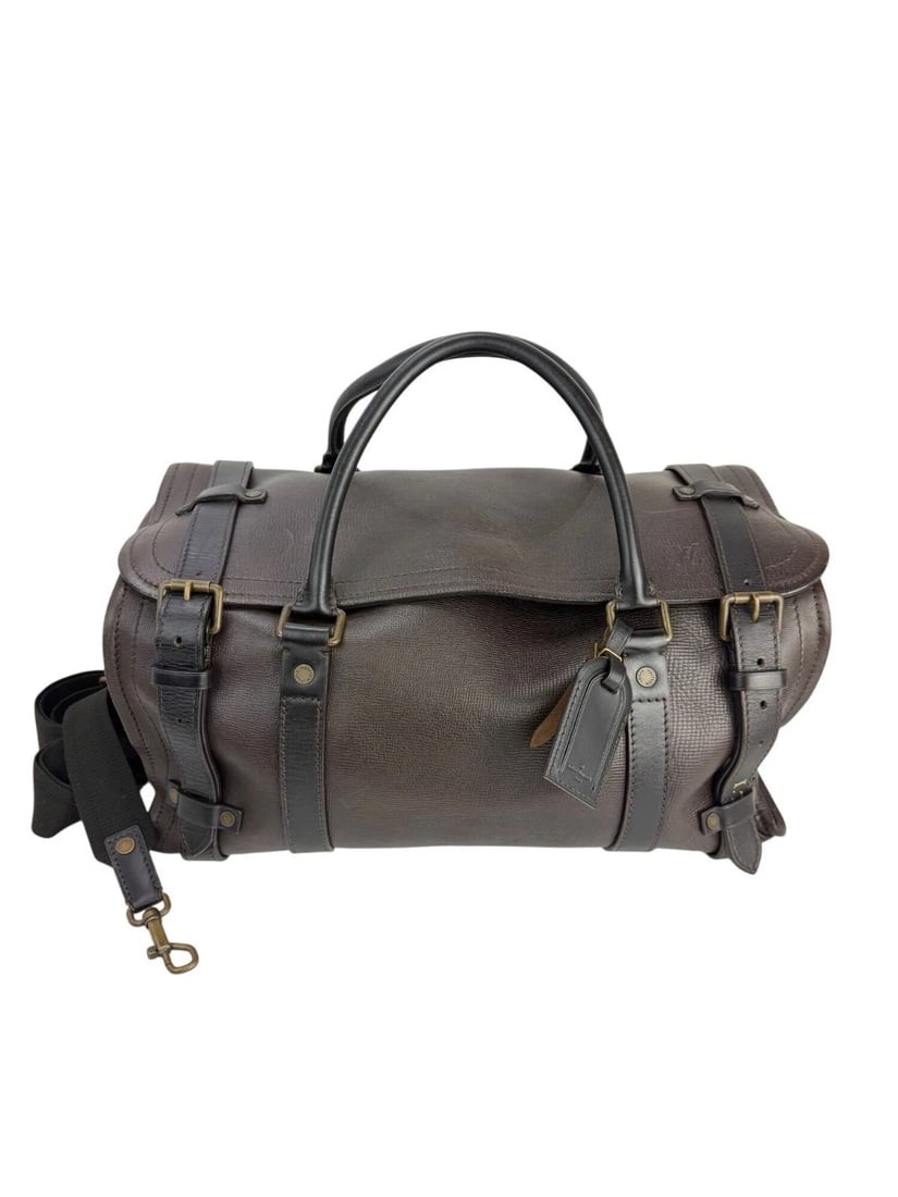 Louis Vuitton Vintage Utah Brown Leather Sac Weekender Travel Bag (1 of 17)