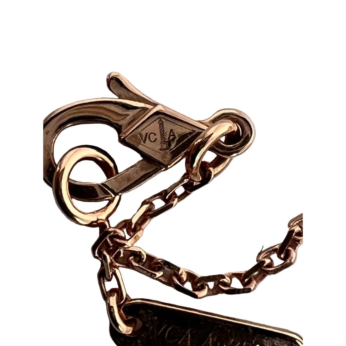 Van Cleef 18K Rose Gold Mother of Pearl Lucky Spring Plum Necklace - 7