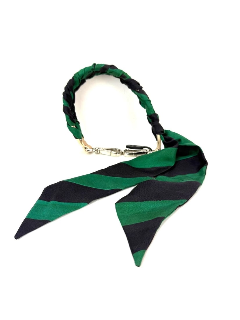 Fendi Silk Calfskin Bag You Strap Green and Black - 3