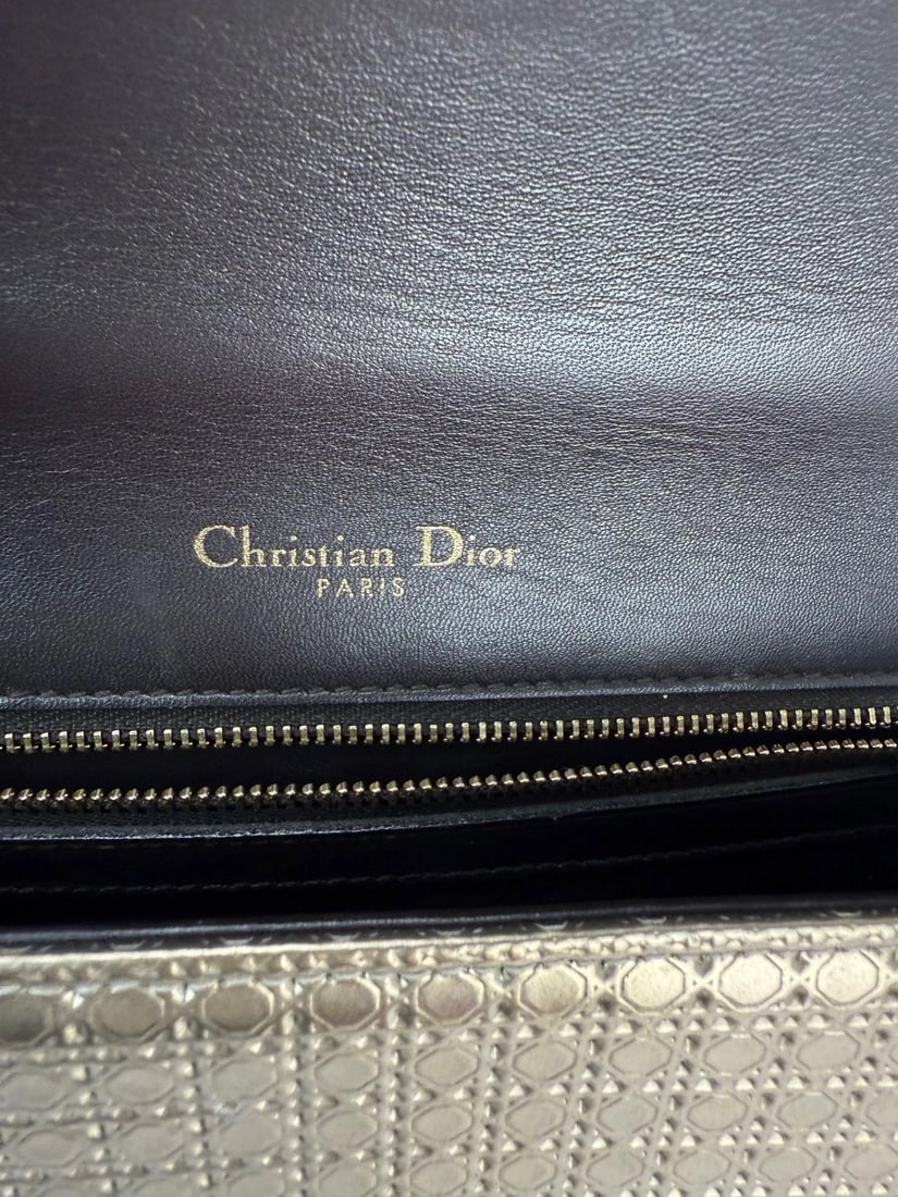 Christian Dior Diorama Cannage Embossed Calfskin Ombre Crossbody Bag - 9
