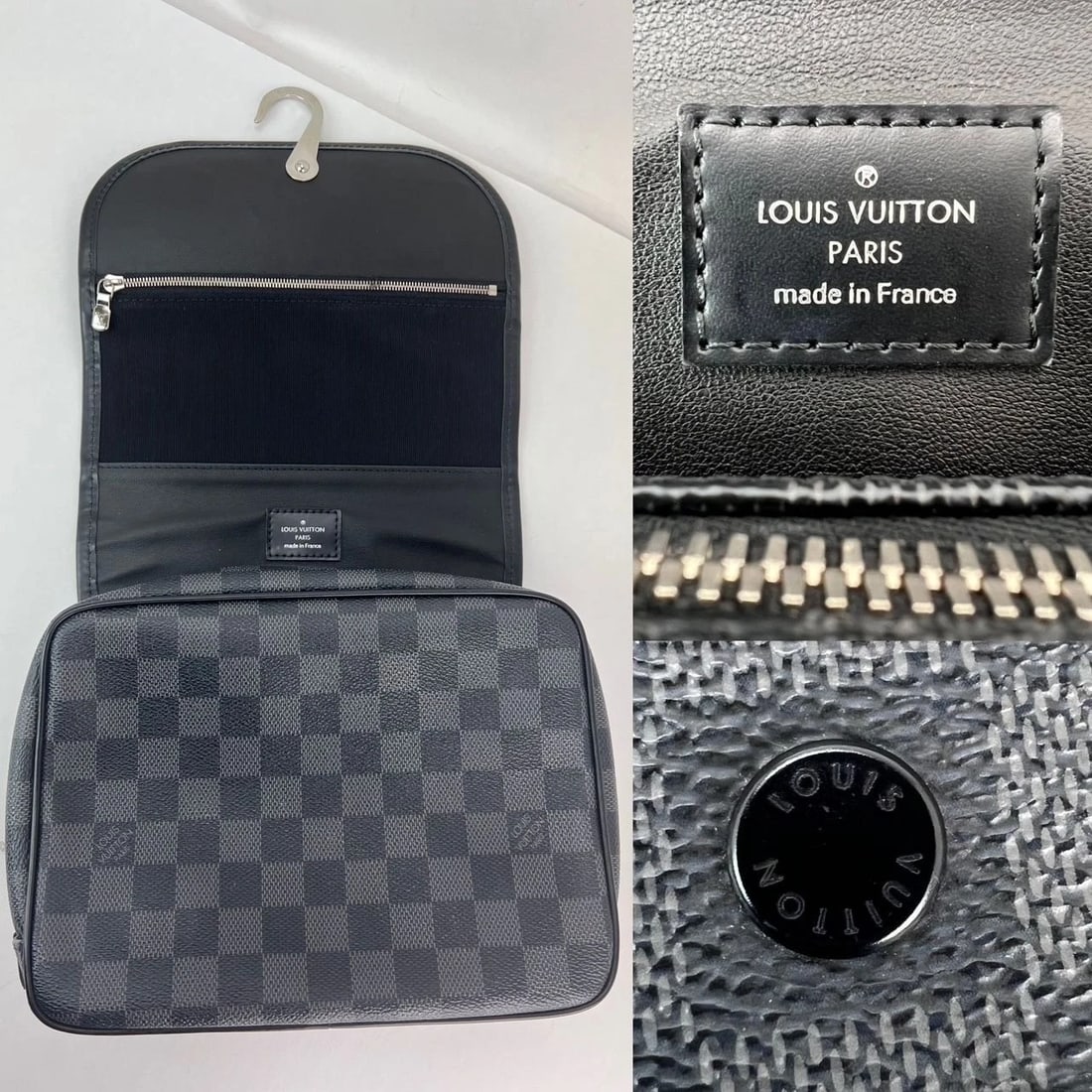 Louis Vuitton Damier Graphite Hanging Toiletry Kit Pouch - 10