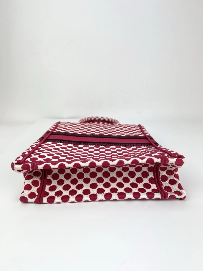 Christian Dior Canvas Dior Amour Dots Vertical Book Tote - 9