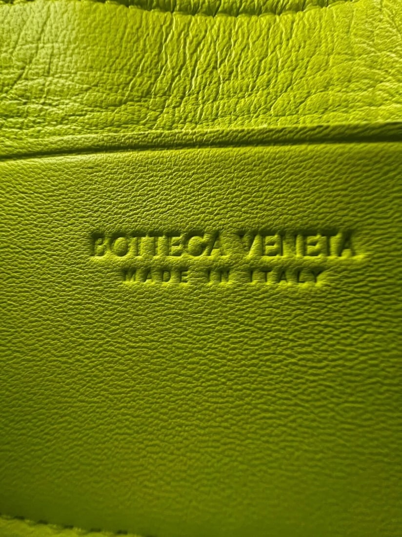BOTTEGA VENETA Intrecciato Mini Cassette Lime Green Lambskin CrossbodyBag L - 9