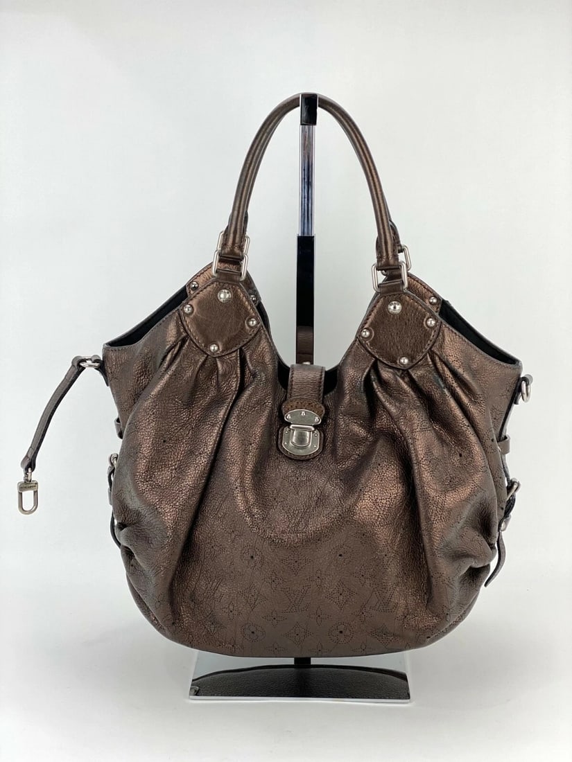 LOUIS VUITTON Mahina L Bronze Silver Hardware Shoulder Bag - 2