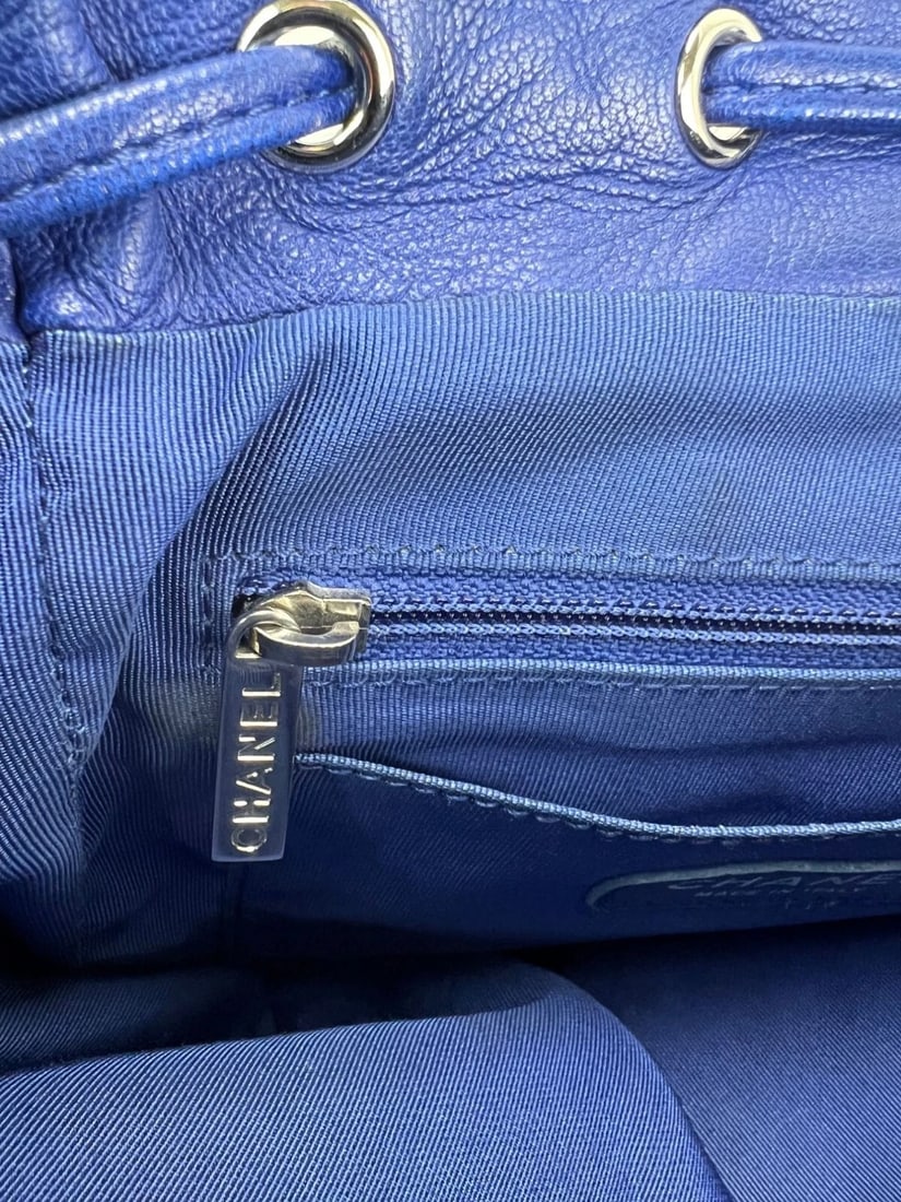 Chanel Lambskin Quilted Small Urban Spirit Blue Backpack - 14
