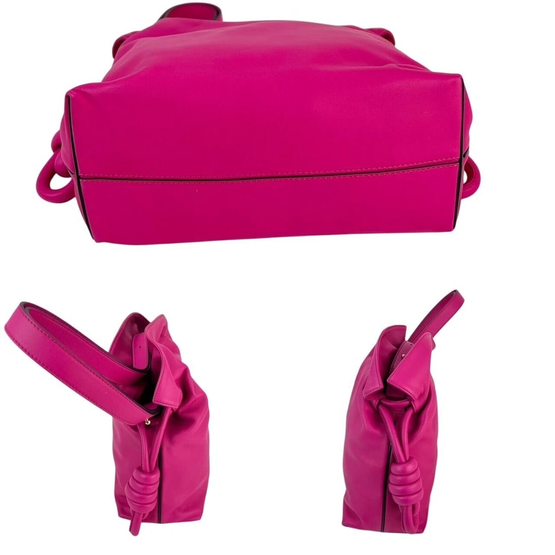 Loewe Nappa Pink Flamenco Medium Knot Shoulder Bag - 7