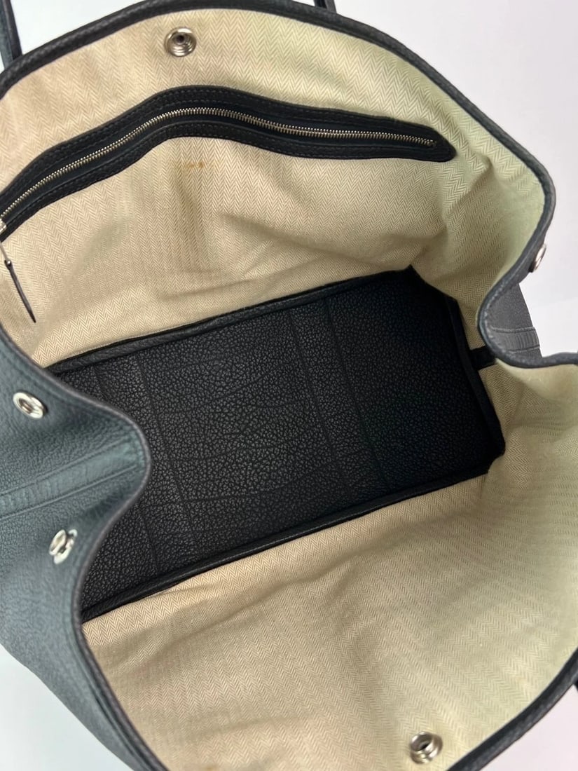 Hermes Negonda Garden Party MM 36 Black Leather Tote - 4