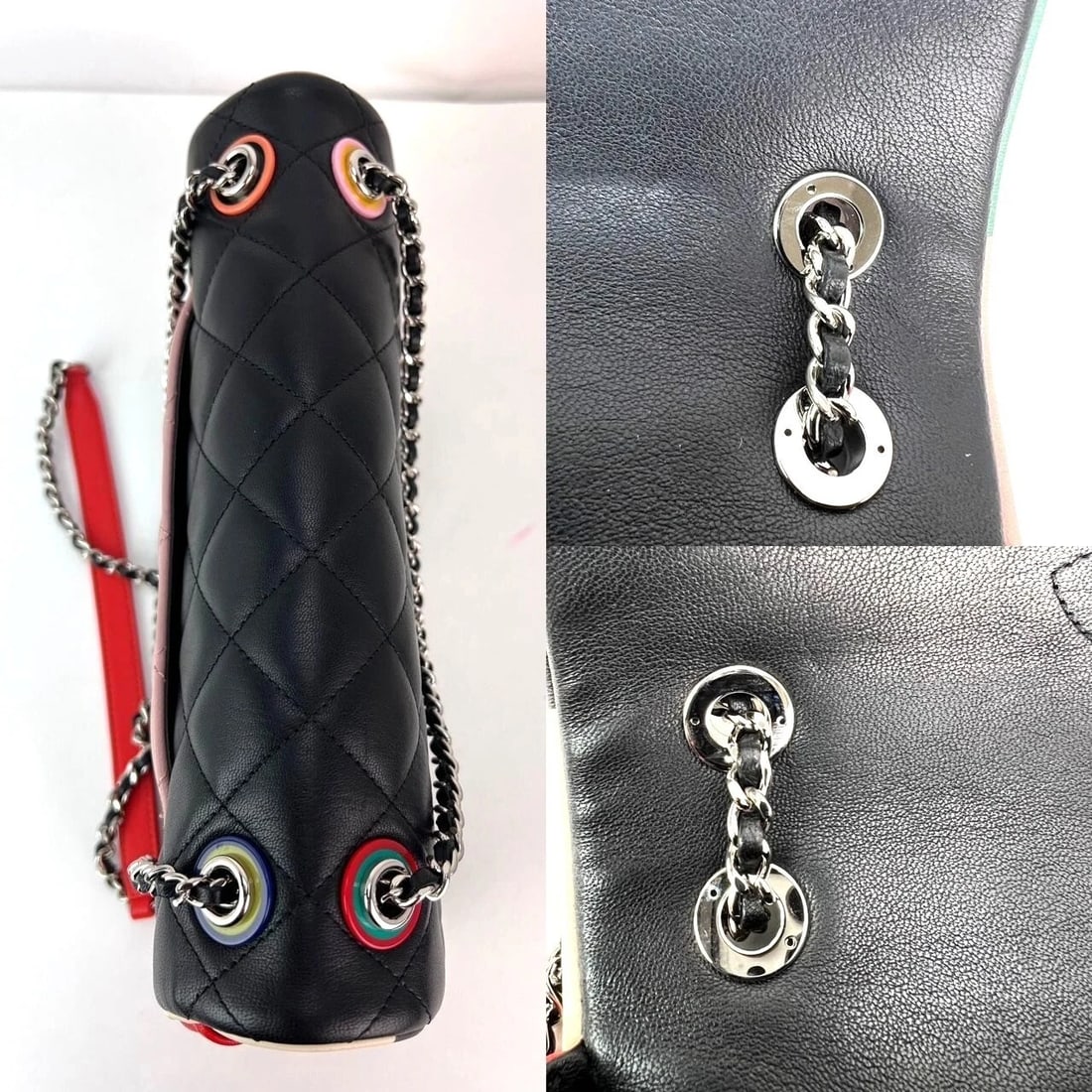 Chanel Lambskin Plexiglass Quilted Medium Cuba Color Flap Bag - 7