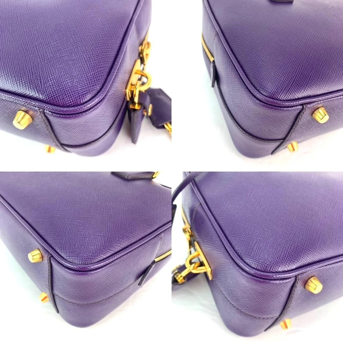 Prada Saffiano Leather Lux Small Top Handle Viola Purple Handbag - 8