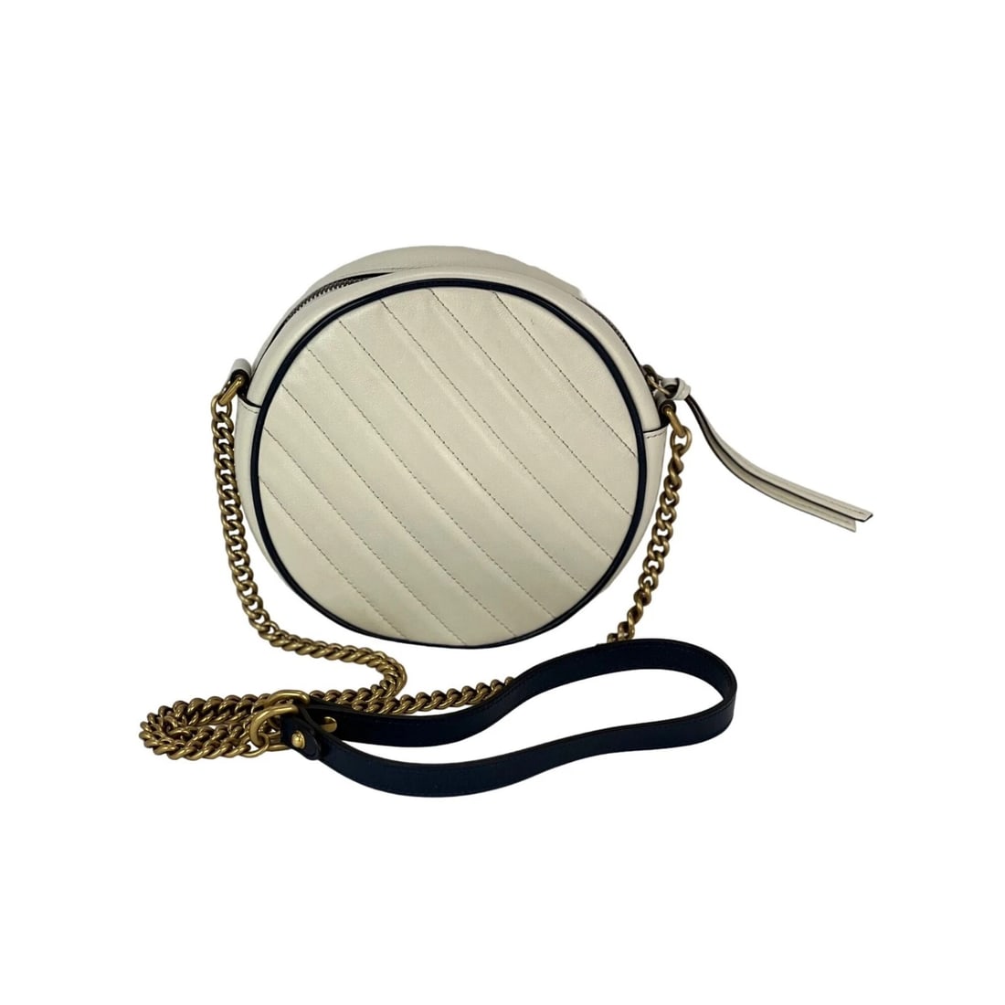 Gucci GG Azalea Matelasse Leather Round Mystic White Shoulder Bag - 3