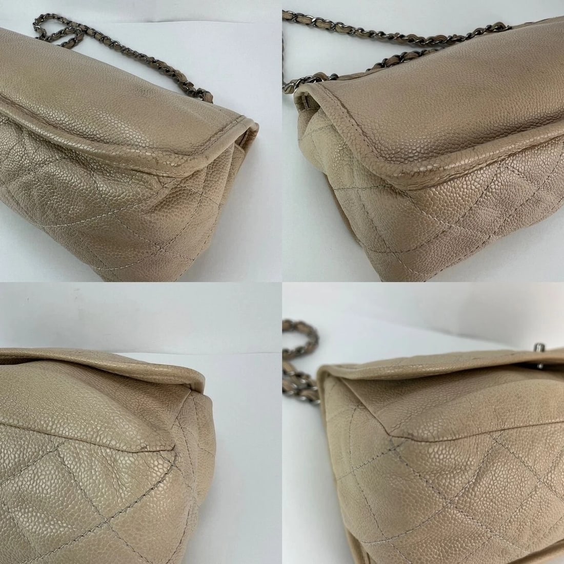 Chanel Grained leather Medium Natural Beauty Beige Flap Bag - 6