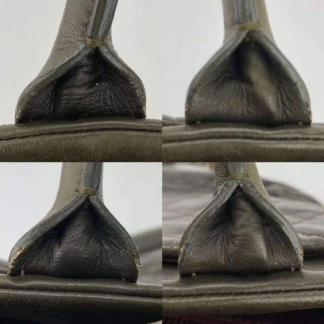 CHANEL Glazed Calfskin Shagreen Large Bindi CC Grey Tote Hand Bag - 5