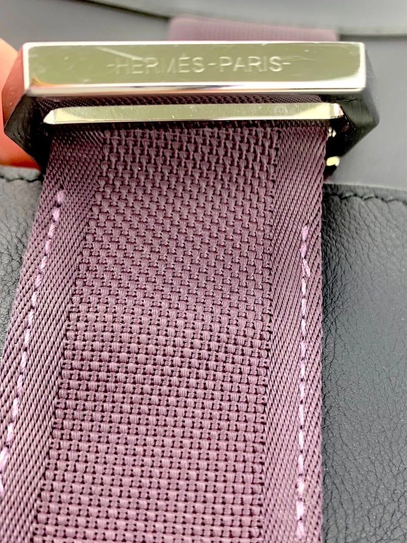 HERMÈS Messenger Cityslide Pouch Evercolor Indigo Blue Clutch Bag - 7