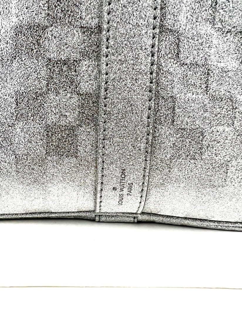 Louis Vuitton Duffle Keepall Bandouliere 50B Silver Glitter Damier Luggage - 8