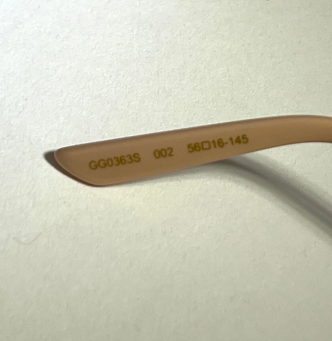 Gucci Sunglasses Flip-Up Authentic Rectangle Red Gold frames GG0363S 002 56 - 9